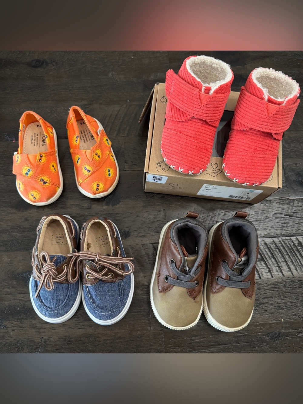 4.0 Toddler Baby Shoes Lot Sneakers Boots Boat Shoes- TOMS Janie & Jack Carter’s